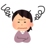 イライラしている奥さんの画像