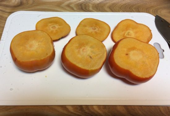 柿の冷凍でスイーツデザート画像